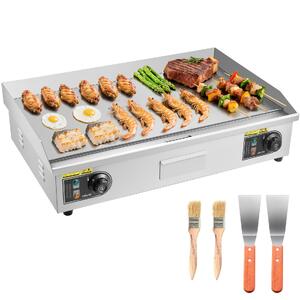 Професионална-електрическа-скара-725x400-мм-4400W-гладка-плоча-регулируема-температура-50-300-C-неръждаема-стомана