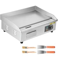 Професионална-електрическа-скара-535x300-мм-3200W-гладка-плоча-регулируема-температура-50-300-C-неръждаема-стомана