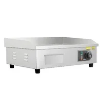 Професионална-електрическа-скара-535x300-мм-3200W-гладка-плоча-регулируема-температура-50-300-C-неръждаема-стомана