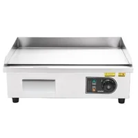 Професионална-електрическа-скара-535x300-мм-3200W-гладка-плоча-регулируема-температура-50-300-C-неръждаема-стомана