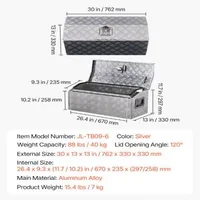 Кутия-за-инструменти-за-багажник-на-пикап-76x33x33-см-алуминий-сребриста-T-брава-и-подсилена-верига-на-капака