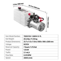 Хидравлична-помпена-станция-6-6-л-едностранно-действие-DC-12V-1-6-kW-22-MPa-3-4-л-мин