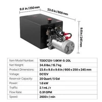 Хидравлична-помпена-станция-18-9-л-двустранно-действие-DC-12V-1-6-kW-22-MPa-3-4-л-мин
