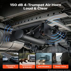 Въздушна-клаксон-система-с-4-тръби-150-dB-компресор-250W-12V-и-резервоар-10-L-до-10-3-бар-с-манометър