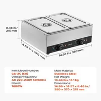 Машина-за-топене-на-шоколад-2-казана-8-2-кг-1600-W-два-независими-температурни-регулатора-водна-баня-неръждаема-стомана-30-85-C