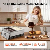 Машина-за-топене-на-шоколад-2-казана-8-2-кг-1600-W-два-независими-температурни-регулатора-водна-баня-неръждаема-стомана-30-85-C