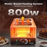 Машина-за-топене-на-шоколад-2-казана-4-кг-800-W-водна-баня-неръждаема-стомана-температурен-диапазон-30-85-C