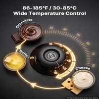 Машина-за-топене-на-шоколад-2-казана-8-2-кг-1200-W-водна-баня-неръждаема-стомана-температурен-диапазон-30-85-C