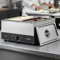 Машина-за-топене-на-шоколад-2-казана-8-2-кг-1200-W-водна-баня-неръждаема-стомана-температурен-диапазон-30-85-C