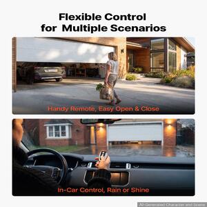 Задвижване-за-гаражна-врата-600-N-ремъчно-задвижване-DC-мотор-4-секционна-релса-2-дистанционни-LED-осветление