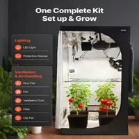 Комплект-за-отглеждане-на-растения-100x100x200-см-палатка-с-LED-лампа-320-W-пълен-спектър-и-вентилация-198-м³-ч-600D-милар