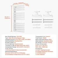 Електрическа-подгряваща-релса-за-хавлии-12-пръта-алуминиева-сплав-555-x-1280-мм-тъч-екран-регулируема-температура-0-55-C-таймер-1-24-ч-IPX4