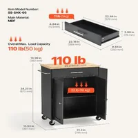 Кухненски-остров-на-колела-79-5-см-черен-с-чекмедже-шкаф-поставка-за-подправки-и-релса-за-кърпи
