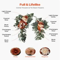 Комплект-изкуствени-цветя-за-свадбена-арка-оранжево-4-части-2-цветни-аранжимента-и-2-воала-640-x-76-см