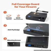 Биометричен-сейф-за-къси-оръжия-с-Bluetooth-за-2-оръжия-и-2-пълнителя-4-начина-за-достъп-стомана-Q235-осветление-черен