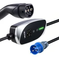 Мобилен-wallbox-7-4-kW-32A-Type-2-монофазен-кабел-6-м-CEE-щепсел-LCD-дисплей-регулируем-ток-IP66