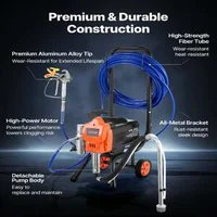 Безвъздушна-машина-за-боядисване-1500W-3300-PSI-с-количка-маркуч-15-м-и-5-дюзи