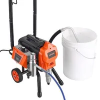 Безвъздушна-машина-за-боядисване-1500W-3300-PSI-с-количка-маркуч-15-м-и-5-дюзи